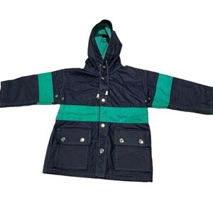 Christopher Rand kids rain coat navy real size 2